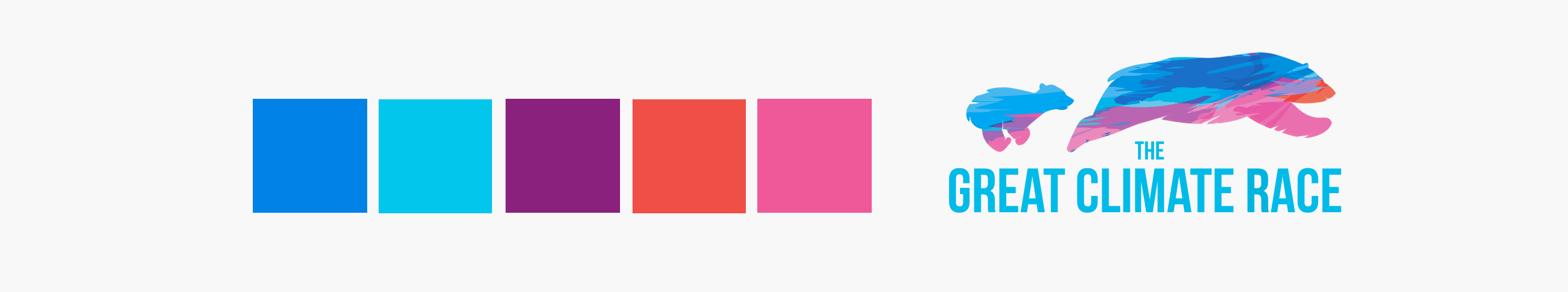 Colour palette of the branding.