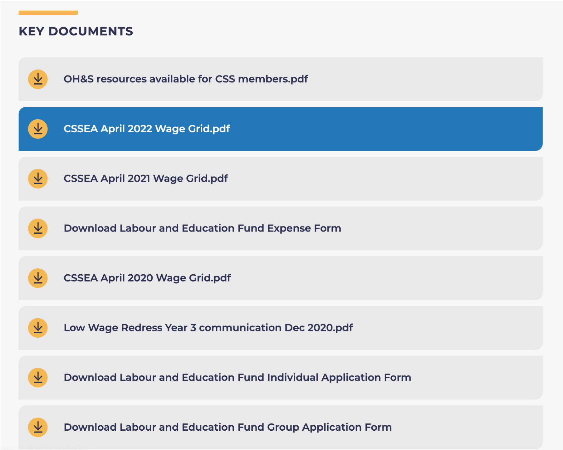 screenshot of the HEU website design elements