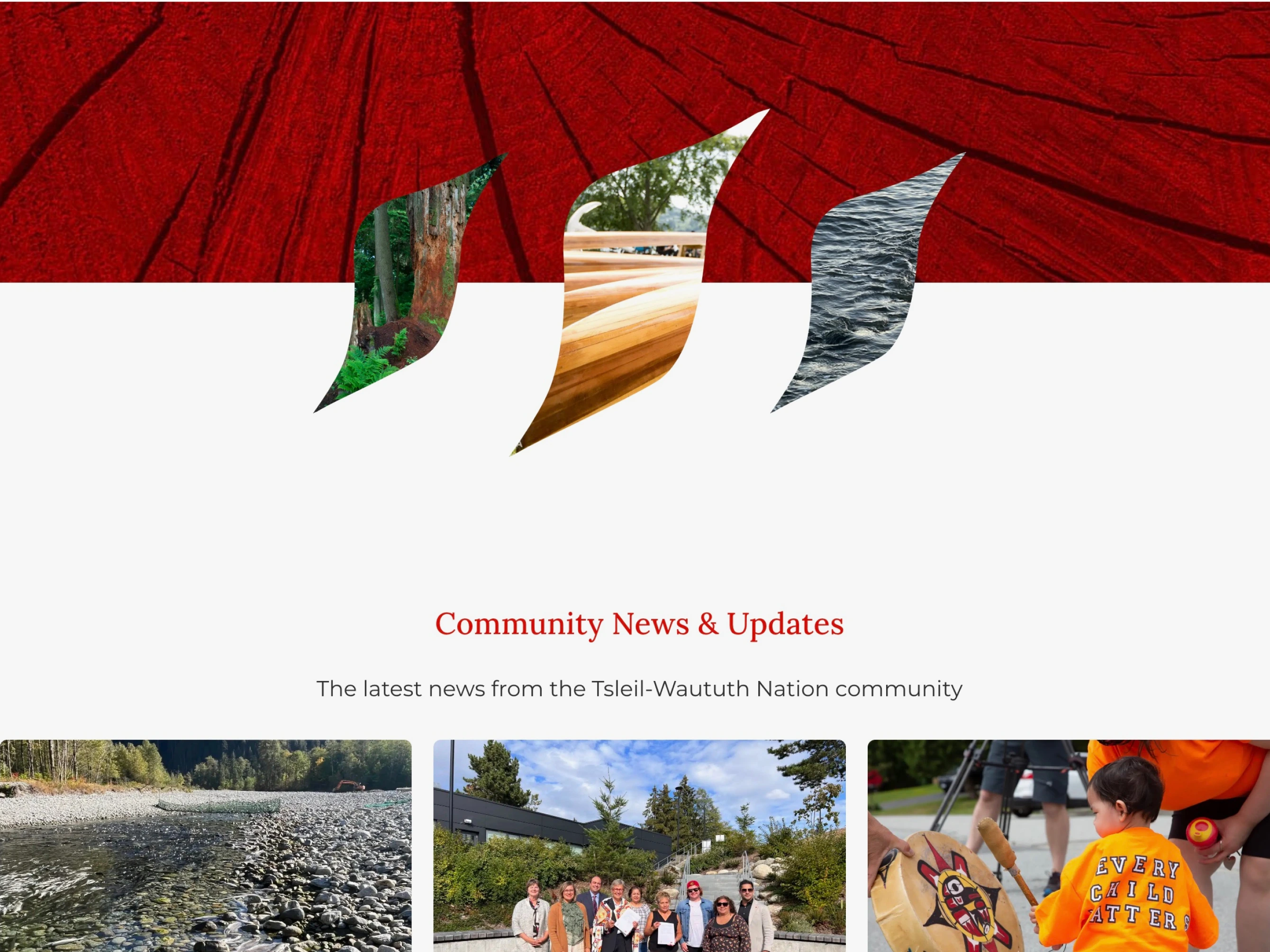 The Community News and Updates page on the TWN website.