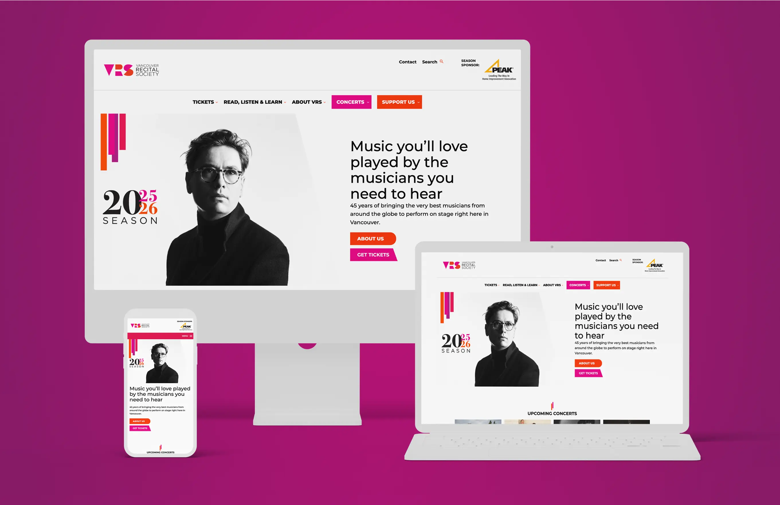 Multiple aspect ratio views of homepage