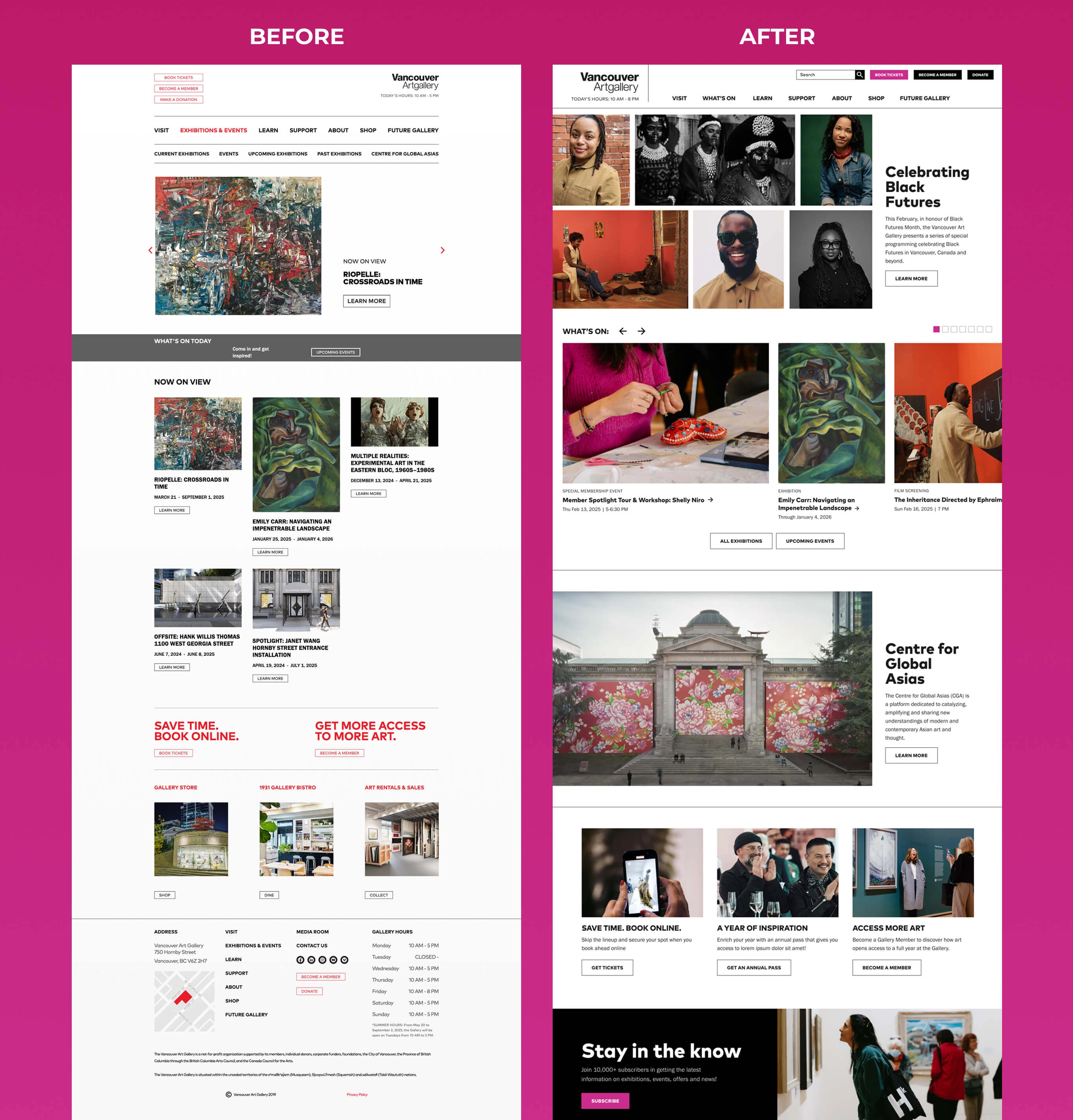 old/new site comparison