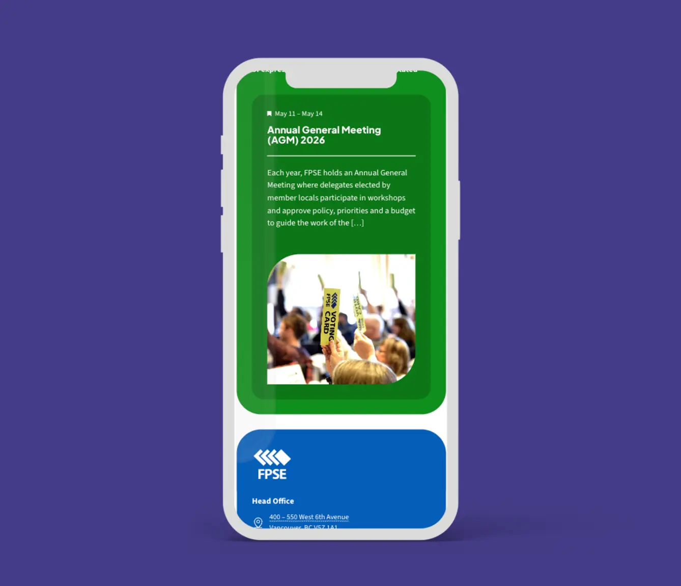 mobile device mockup of FPSE website