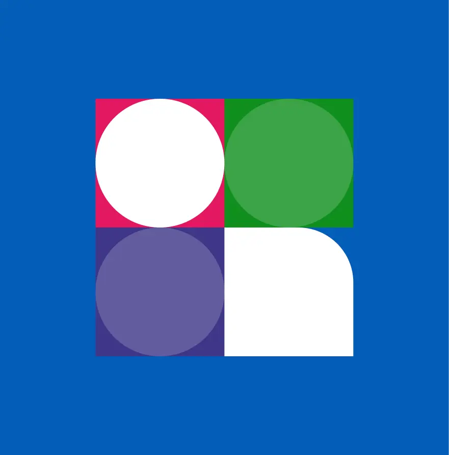 FPSE graphical element featuring a 4 square grid with multiple colours and shapes