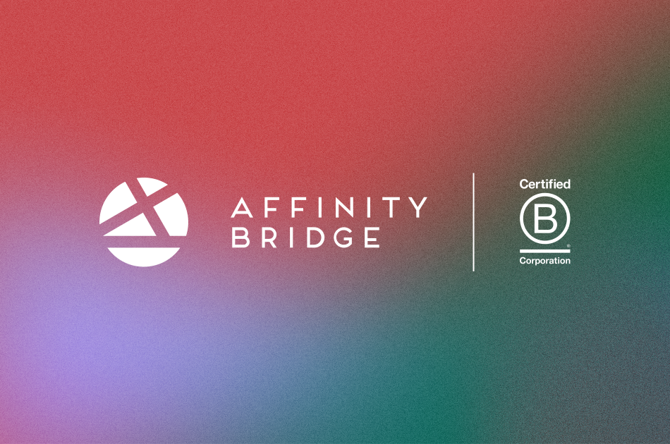 Affinity Bridge logo beside B Corp logo